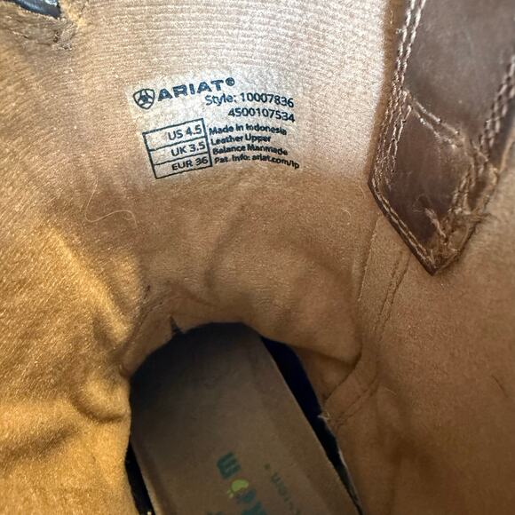 Ariat Kids WorkHog Western Leather Boots Size 4.5 Youth Pull-On Style 10007836 - Picture 9 of 14